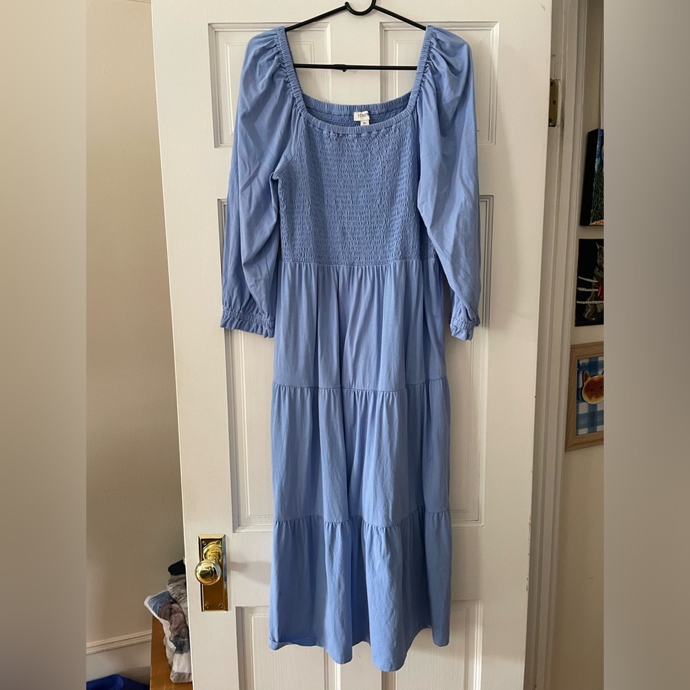 J Crew 3/4 Sleeve Tier Dress